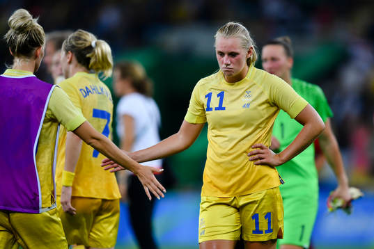 Sveriges Stina Blackstenius deppar
