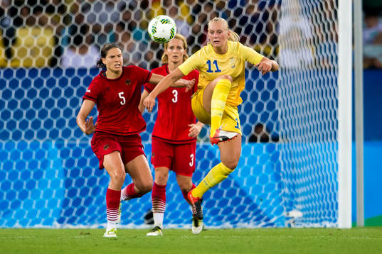 Sveriges Stina Blackstenius i fotbollsfinalen mellan