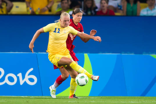 Sveriges Stina Blackstenius i fotbollsfinalen mellan