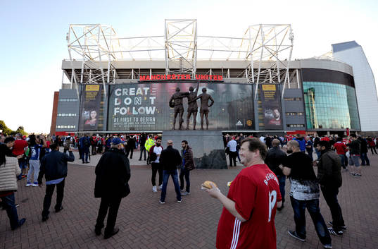 Exteriör av Old Trafford