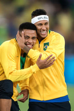 Brasiliens Neymar jublar