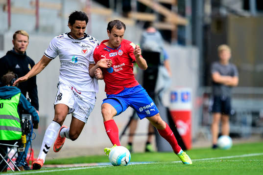 Kalmars Mahmoud Eid  och Helsingborgs Anton Wede