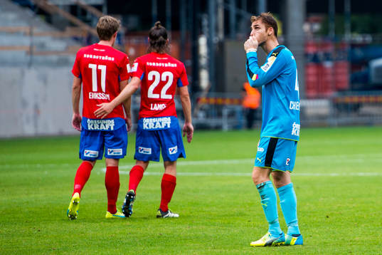 Helsingborgs målvakt Tomer Chencinski deppar