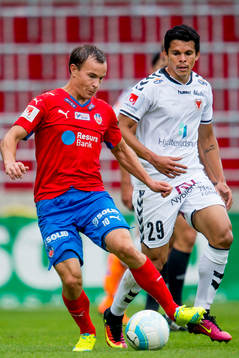 Helsingborgs Anton Wede och Kalmars Romário Pereira Sipião