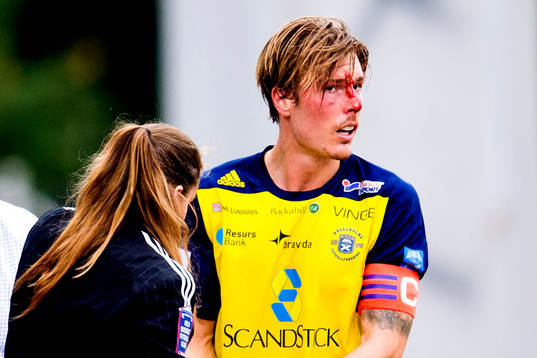 Ängelholms Marcus Bergholtz blöder