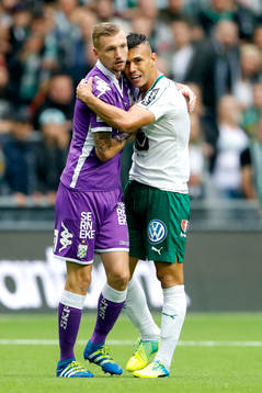IFK Göteborgs Sebastian Eriksson och Hammarbys Alexssander