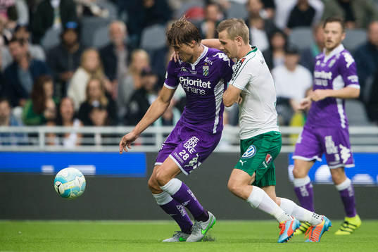 IFK Göteborgs Thomas Rogne och Hammarbys Erik Israelsson