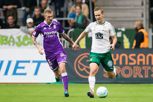 IFK Göteborgs Sebastian Eriksson och Hammarbys Erik