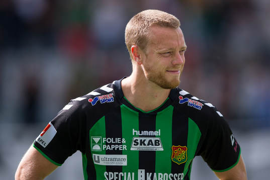 GAIS Björn Andersson innan fotbollsmatchen i Superettan