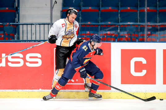 Rouen Dragons Florian Chakiachvili och Djurgårdens Markus