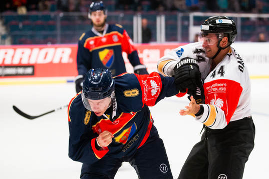 Djurgårdens Ville Varakas i slagsmål med Rouen Dragons