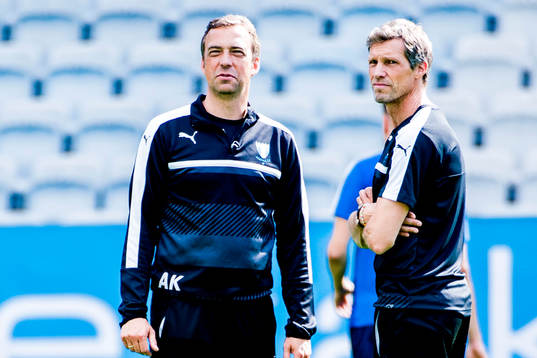Malmö FFs tränare Allan Kuhn och assisterande tränare