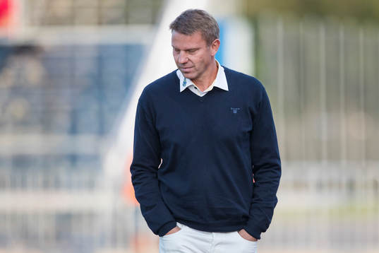 Falkenbergs tränare Hans Eklund deppar