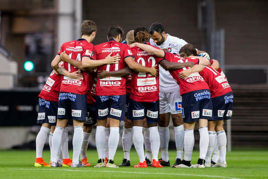 Örgryte samlade innan fotbollsmatchen i Superettan mellan