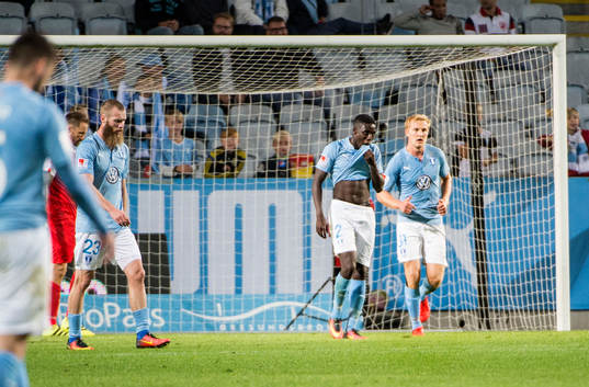 Malmö FFs Jo Inge Berget, Pa Konate och Franz Brorsson