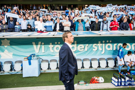 Malmö FFs tränare Allan Kuhn innan fotbollsmatchen i