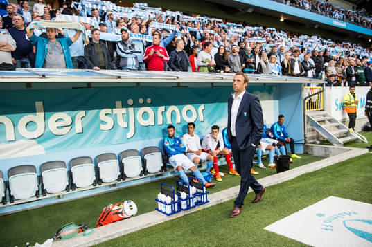 Malmö FFs tränare Allan Kuhn innan fotbollsmatchen i