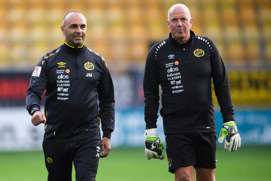 Elfsborgs tränare Jan Mian och målvaktstränare Gert