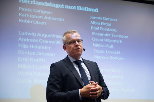 Sveriges förbundskapten Jan Andersson