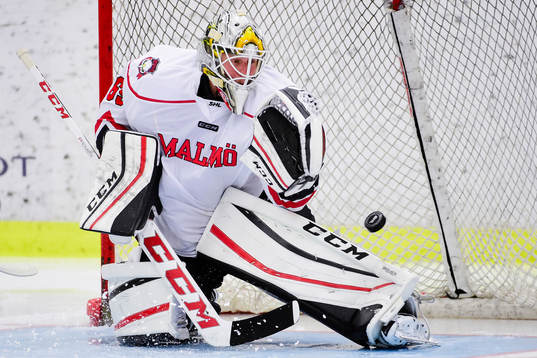 Malmö Redhawks målvakt Oscar Alsenfelt