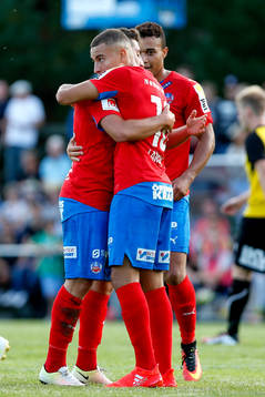 Helsingborgs Jordan Larsson jublar