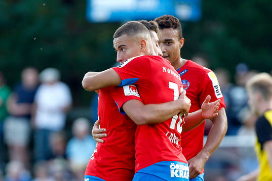 Helsingborgs Jordan Larsson jublar