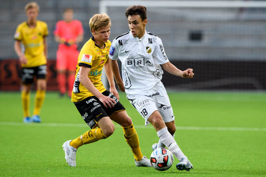 Häckens Ali Youssef och Elfsborgs Anton Thorsson