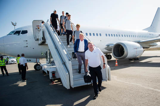 IFK Göteborgs spelare med tränare Jörgen Lennartsson