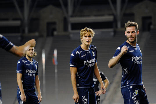IFK Göteborgs Thomas Rogne och Emil Salomonsson