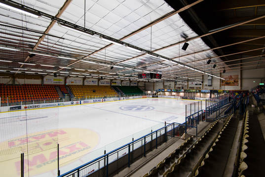 Interiören av Kungsbacka Ishall
