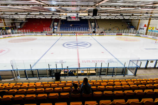 Interiören av Kungsbacka Ishall
