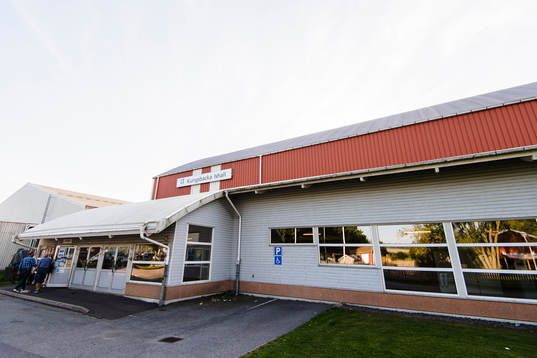 Exteriören av Kungsbacka Ishall