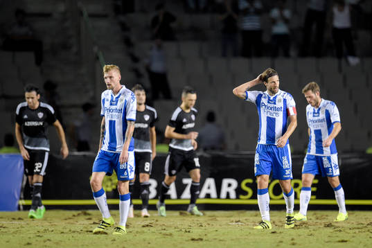 IFK Göteborgs Sebastian Eriksson, Mattias Bjärsmyr och