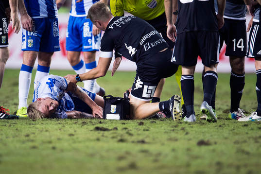 under fotbollsmatchen i kvalet till Europa League mellan