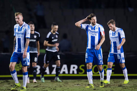 IFK Göteborgs Sebastian Eriksson, Mattias Bjärsmyr och