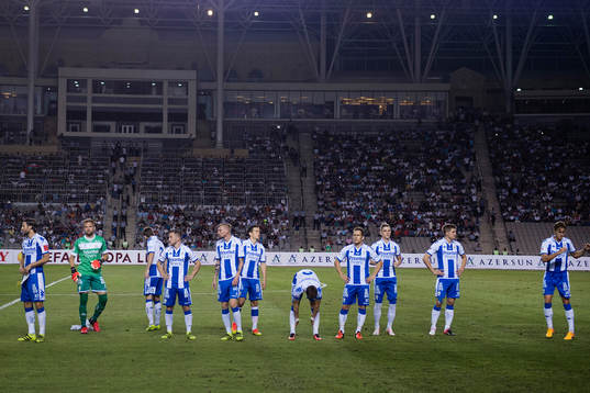 IFK Göteborgs spelare står uppställda