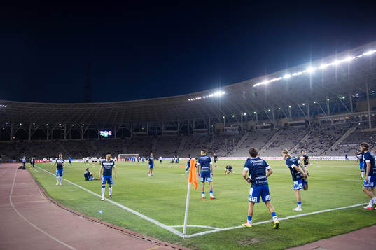 IFK Göteborgs spelare värmer upp