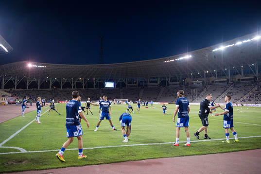 IFK Göteborgs spelare värmer upp