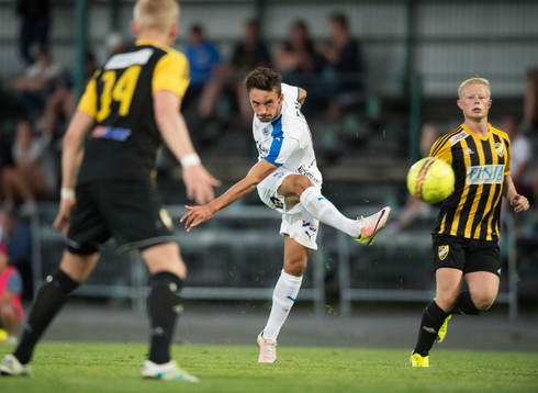 Halmstads Sead Haksabanovic i matchen i Svenska Cupen