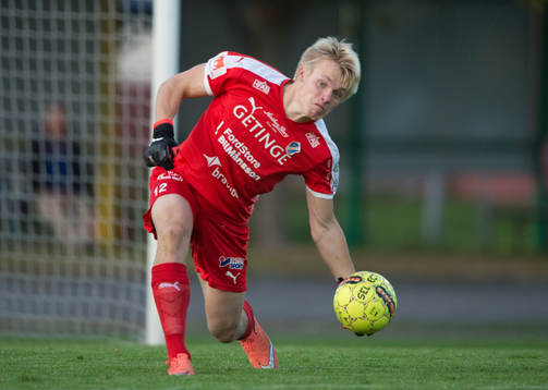IFK Halmstads målvakt Isak Pettersson i matchen i Svenska