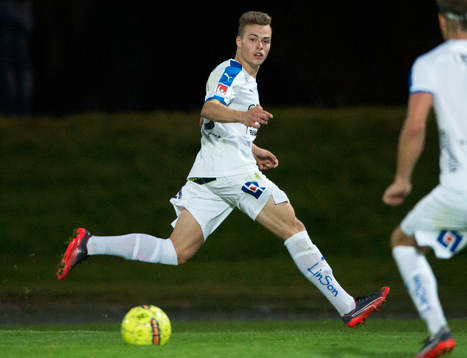 Halmstads Gabriel Gudmundsson i matchen i Svenska Cupen