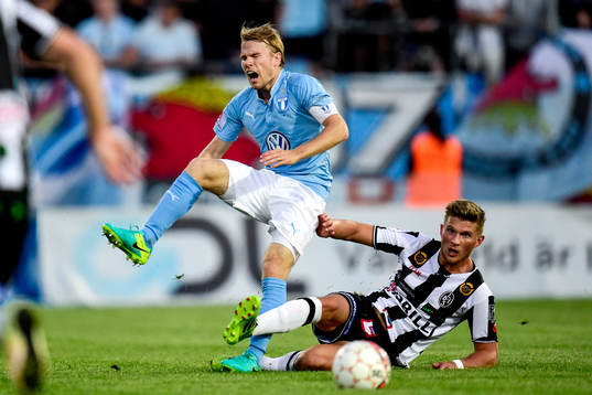 Malmö FFs Oscar Lewicki och Landskronas Erik Pärsson