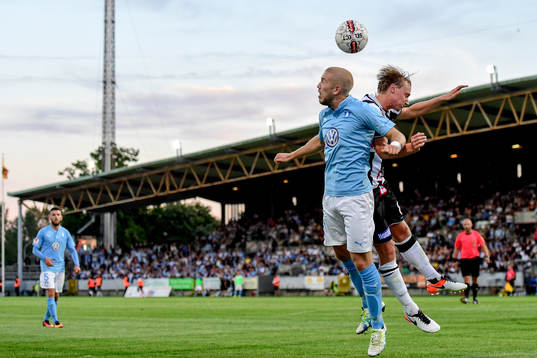 Malmö FFs Anton Tinnerholm och Landskronas Måns Ekvall