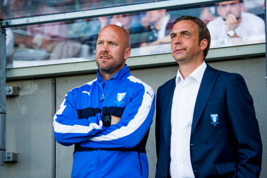 Malmö FFs assisterande tränare Olof Persson och tränare