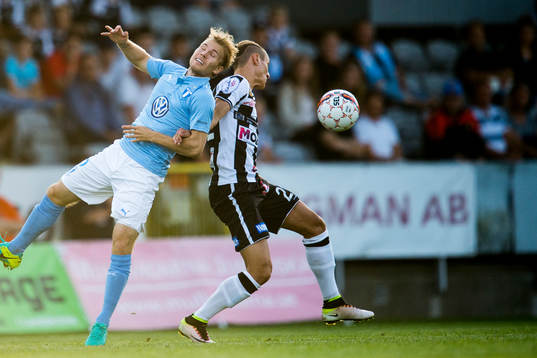 Malmö FFs Oscar Lewicki och Landskronas Jonathan Levi