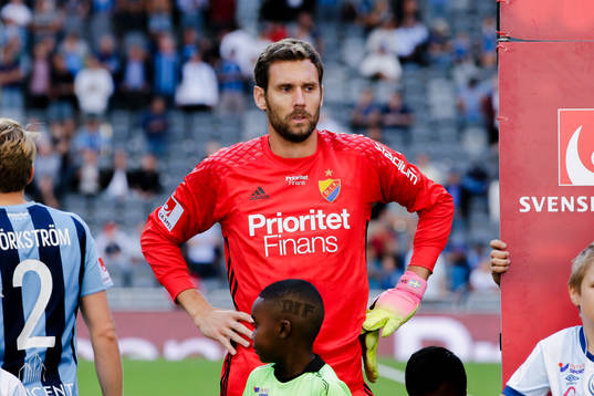 Djurgårdens målvakt Andreas Isaksson före