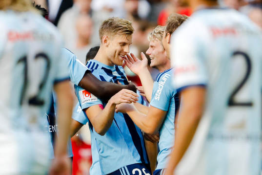 Djurgårdens Niklas Gunnarsson jublar