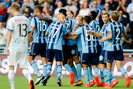 Djurgårdens Magnus Eriksson jublar