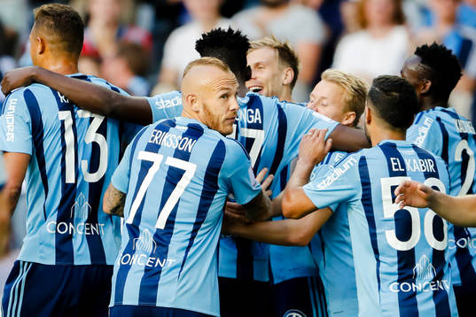Djurgårdens Magnus Eriksson jublar