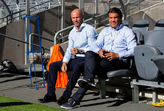 Djurgårdens tränare Mark Dempsey och sportchef Bo